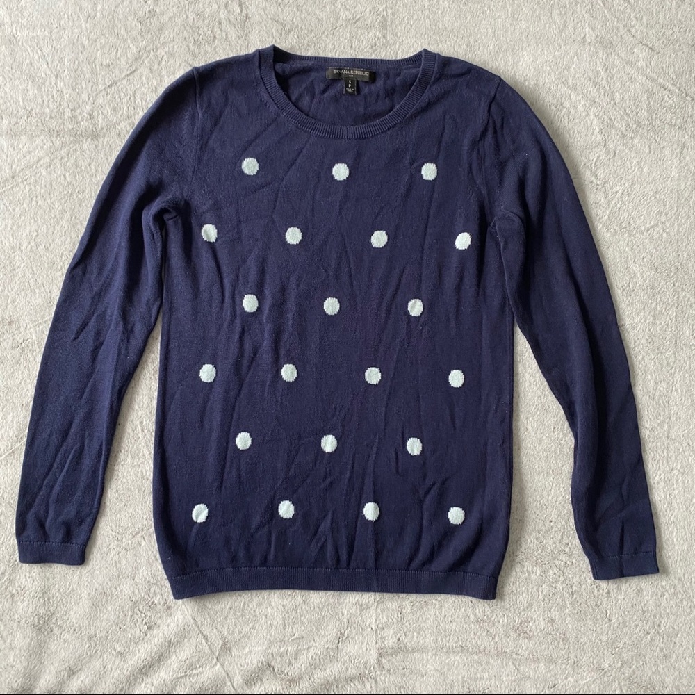 Banana Republic Crewneck Polka Dot Sweater